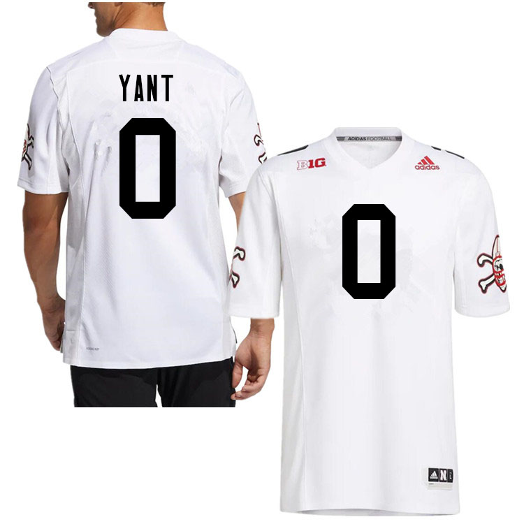 Men #0 Jaquez Yant Nebraska Cornhuskers College Football Jerseys Sale-White Strategy - Click Image to Close